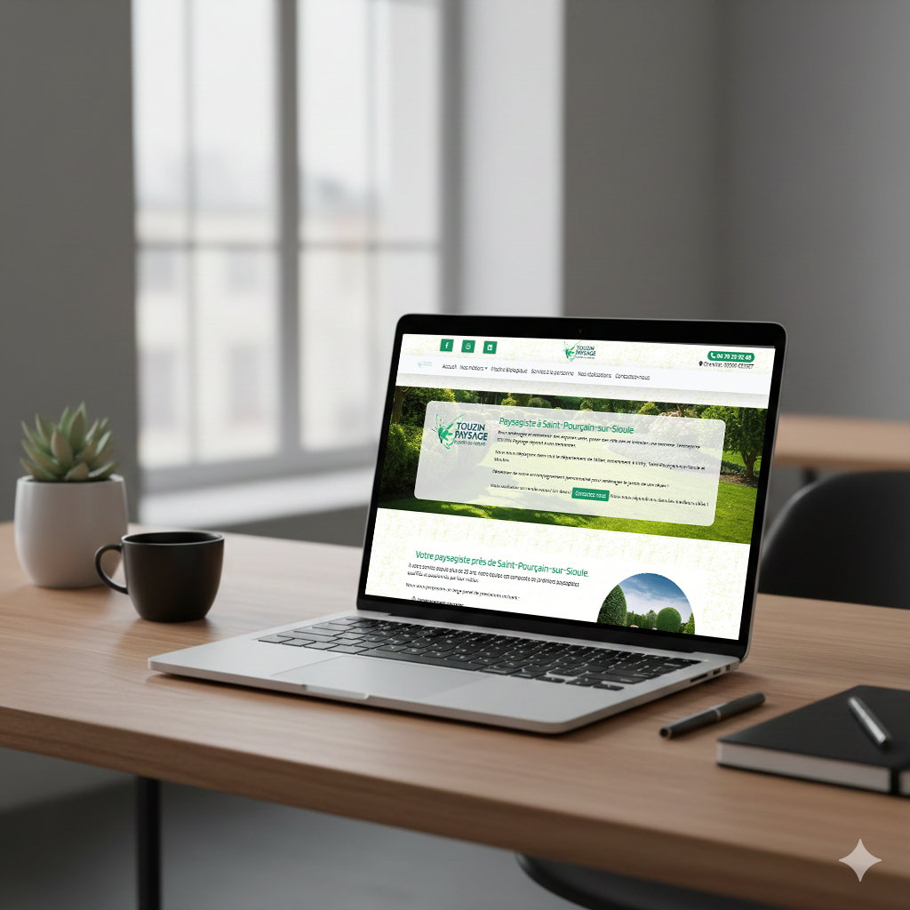Création site internet Touzin Paysage dans l'Allier